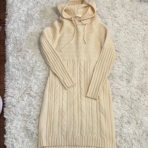 Womens Athleta hooded sweater dress, size small